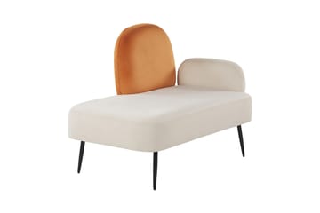Toshio Schäslong 76 cm Höger - Vit/Orange - Möbler - Fåtölj & stolar - Fåtölj - Liggfåtölj