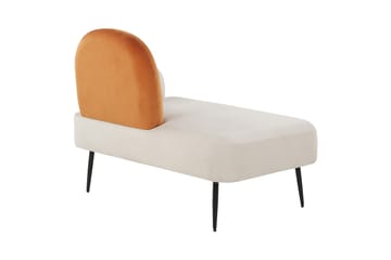 Toshio Schäslong 76 cm Höger - Vit/Orange - Möbler - Fåtölj & stolar - Fåtölj - Liggfåtölj