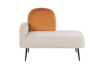 Toshio Schäslong 76 cm Vänster - Vit/Orange - Möbler - Fåtölj & stolar - Fåtölj - Liggfåtölj