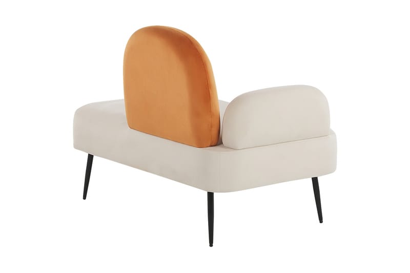 Toshio Schäslong 76 cm Vänster - Vit/Orange - Möbler - Fåtölj & stolar - Fåtölj - Liggfåtölj