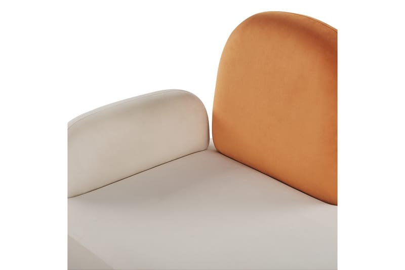 Toshio Schäslong 76 cm Vänster - Vit/Orange - Möbler - Fåtölj & stolar - Fåtölj - Liggfåtölj