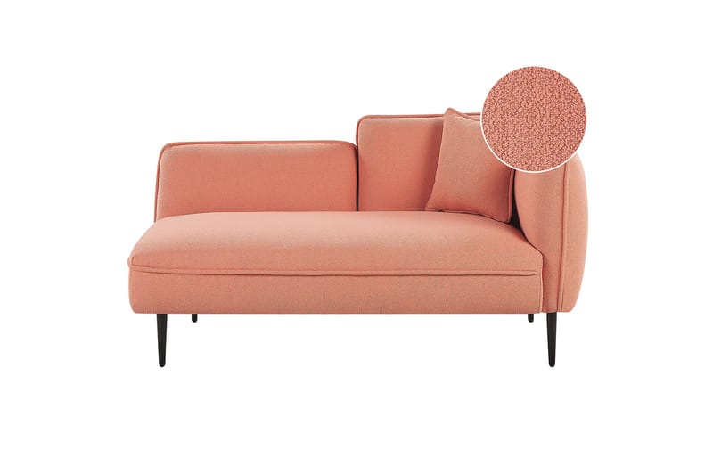 Toyoki Schäslong 138 cm Höger - Svart/Rosa - Möbler - Fåtölj & stolar - Fåtölj - Liggfåtölj