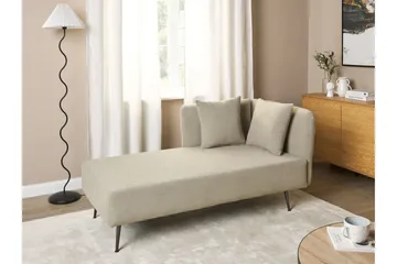 Toyoko Schäslong 156 cm Höger - Beige/Svart - Möbler - Fåtölj & stolar - Fåtölj - Liggfåtölj