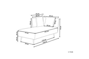 Toyoko Schäslong 156 cm Höger - Svart/Grön - Möbler - Fåtölj & stolar - Fåtölj - Liggfåtölj