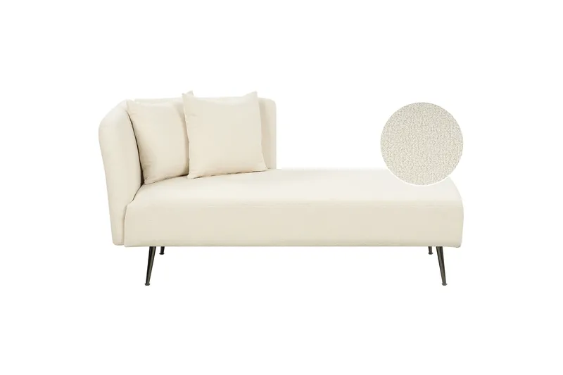 Toyoko Schäslong 156 cm Vänster - Svart/Vit - Möbler - Fåtölj & stolar - Fåtölj - Liggfåtölj