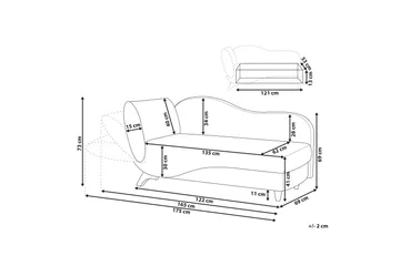 Trehan Schäslong 157 cm Vänster - Rosa - Möbler - Fåtölj & stolar - Fåtölj - Liggfåtölj