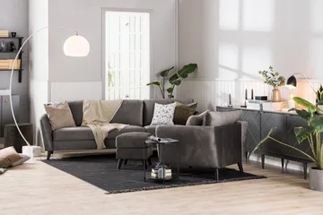 Trend Fåtölj - Mörkgrå - Möbler - Fåtölj & stolar - Fåtölj - Sammetsfåtölj
