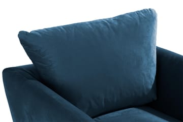 Trend Fåtölj med Fotpall - Blå - Möbler - Fåtölj & stolar - Fåtölj - Sammetsfåtölj