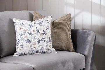 Trend Fåtölj med Fotpall - Ljusgrå Sammet - Möbler - Fåtölj & stolar - Fåtölj - Sammetsfåtölj