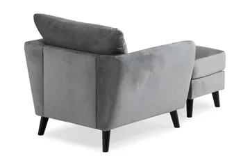 Trend Fåtölj med Fotpall - Ljusgrå Sammet - Möbler - Fåtölj & stolar - Fåtölj - Sammetsfåtölj