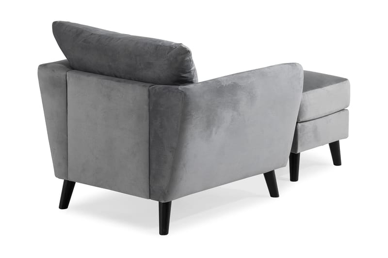 Trend Fåtölj med Fotpall - Ljusgrå Sammet - Möbler - Fåtölj & stolar - Fåtölj - Fåtölj med fotpall