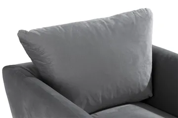 Trend Fåtölj med Fotpall - Ljusgrå Sammet - Möbler - Fåtölj & stolar - Fåtölj - Fåtölj med fotpall