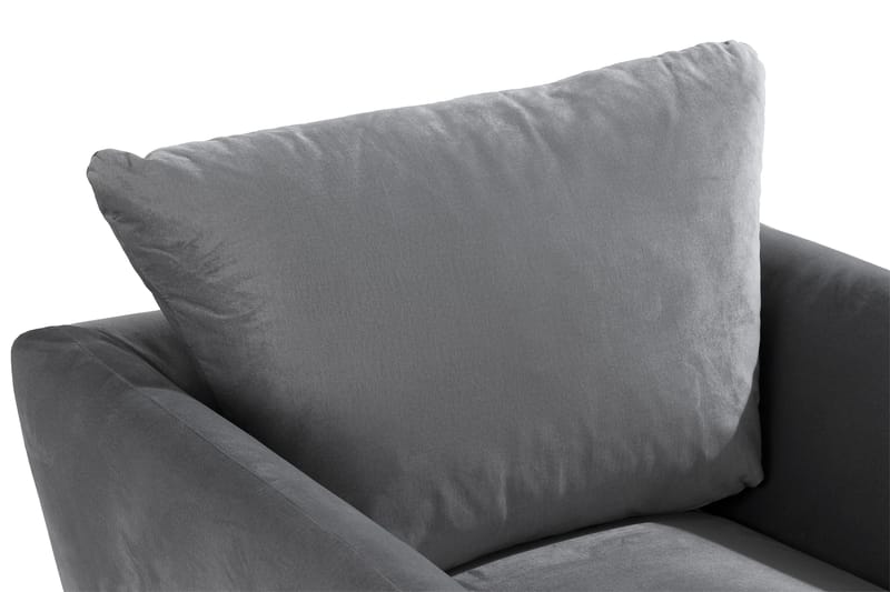 Trend Fåtölj med Fotpall - Ljusgrå Sammet - Möbler - Fåtölj & stolar - Fåtölj - Fåtölj med fotpall