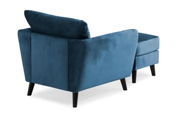 Trend Fåtölj med Fotpall - Midnattsblå Sammet - Möbler - Fåtölj & stolar - Fåtölj - Sammetsfåtölj