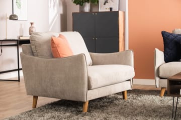 Trend Lyx Fåtölj - Beige/Ek - Möbler - Fåtölj & stolar - Fåtölj