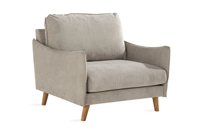 Trend Lyx Fåtölj - Beige/Ek - Möbler - Fåtölj & stolar - Fåtölj
