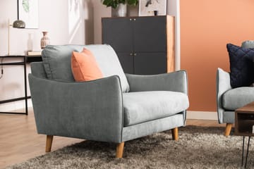 Trend Lyx Fåtölj - Grå/Ek - Möbler - Fåtölj & stolar - Fåtölj