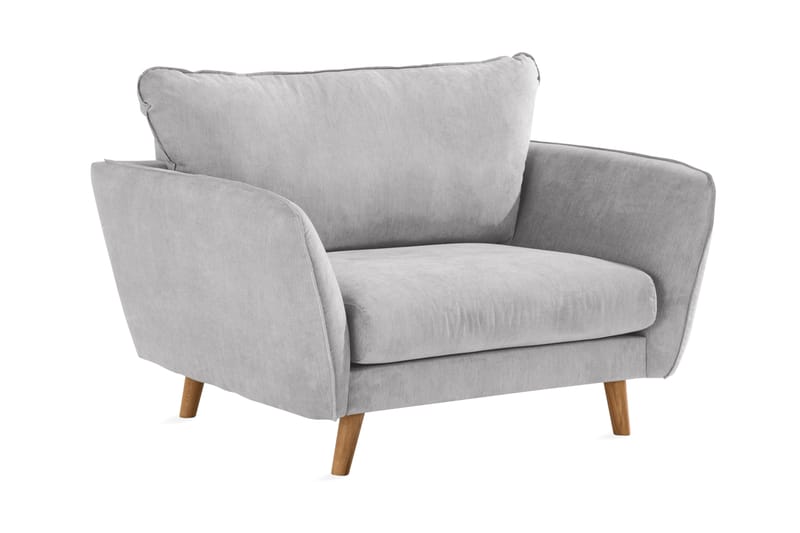 Trend Lyx Fåtölj - Ljusgrå/Ek - Möbler - Fåtölj & stolar - Fåtölj