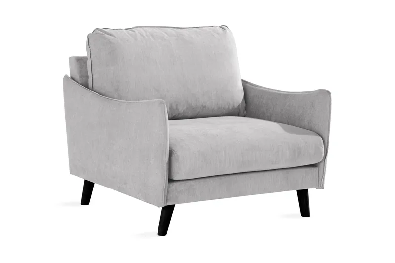Trend Lyx Fåtölj, Ljusgrå/Svart