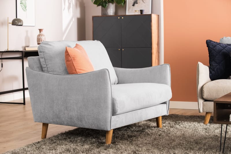 Trend Lyx Fåtölj - Ljusgrå/Svart - Möbler - Fåtölj & stolar - Fåtölj