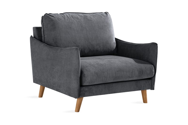 Trend Lyx Fåtölj - Mörkgrå/Ek - Möbler - Fåtölj & stolar - Fåtölj
