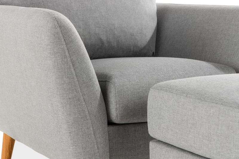 Trend Soffgrupp Fåtölj med Fotpall - Ljusgrå - Möbler - Fåtölj & stolar - Fåtölj - Fåtölj med fotpall