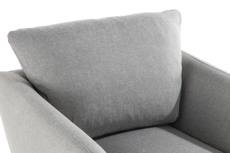 Trend Soffgrupp Fåtölj med Fotpall - Ljusgrå - Möbler - Fåtölj & stolar - Fåtölj - Fåtölj med fotpall