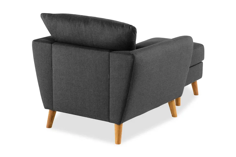 Trend Soffgrupp Fåtölj med Fotpall - Svart - Möbler - Fåtölj & stolar - Fåtölj