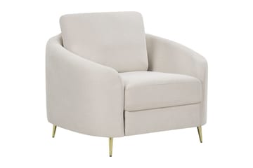 Fåtölj Trosa - Beige, guld - Möbler - Fåtölj & stolar - Fåtölj