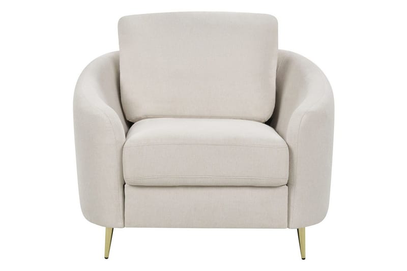 Fåtölj Trosa - Beige, guld - Möbler - Fåtölj & stolar - Fåtölj