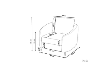 Fåtölj Trosa - Beige, guld - Möbler - Fåtölj & stolar - Fåtölj