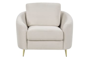 Fåtölj Trosa - Beige, guld - Möbler - Fåtölj & stolar - Fåtölj