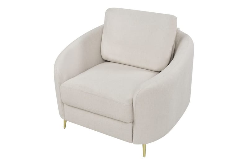 Fåtölj Trosa - Beige, guld - Möbler - Fåtölj & stolar - Fåtölj