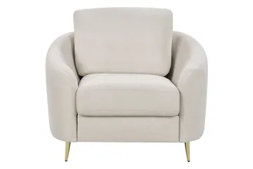 Fåtölj Trosa - Beige/guld - Möbler - Fåtölj & stolar - Fåtölj