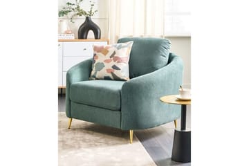 Fåtölj Trosa - Grönt, guld - Möbler - Fåtölj & stolar - Fåtölj