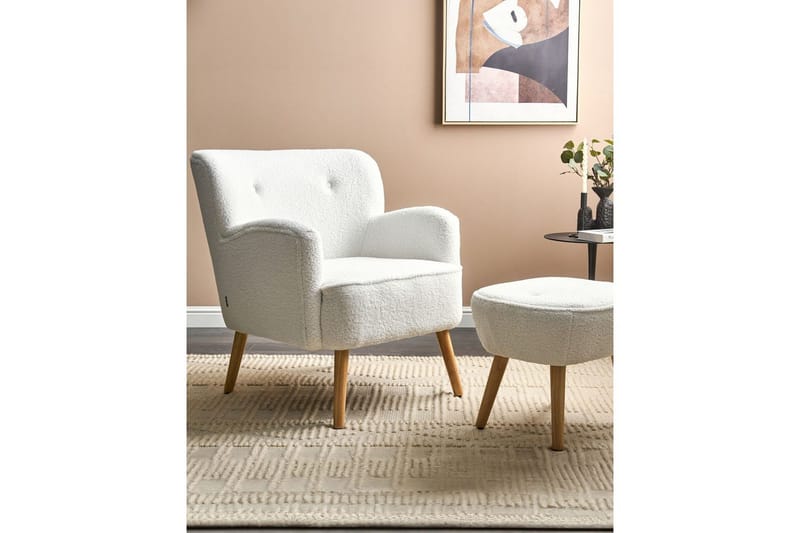 Fåtölj Tumba - Vit, Svart - Möbler - Fåtölj & stolar - Fåtölj