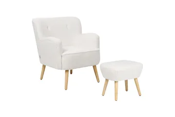 Fåtölj Tumba - Vit, Svart - Möbler - Fåtölj & stolar - Fåtölj