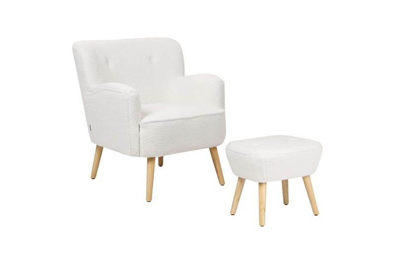 Fåtölj Tumba - Vit, Svart - Möbler - Fåtölj & stolar - Fåtölj