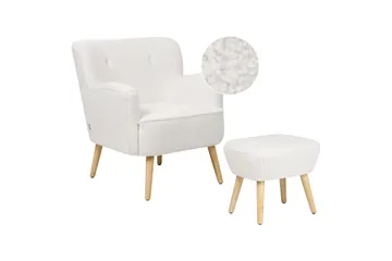 Fåtölj Tumba - Vit, Svart - Möbler - Fåtölj & stolar - Fåtölj