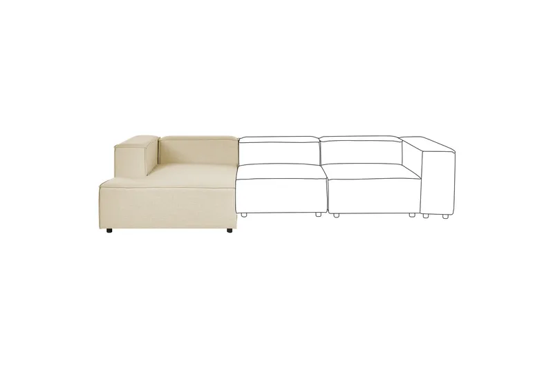Tunda Schäslong 119 cm Höger - Beige/Svart - Möbler - Fåtölj & stolar - Fåtölj - Liggfåtölj