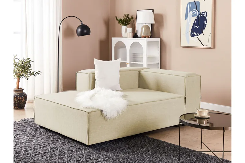 Tunda Schäslong 119 cm Höger - Beige/Svart - Möbler - Fåtölj & stolar - Fåtölj - Liggfåtölj