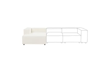 Tunda Schäslong 119 cm Höger - Svart/Vit - Möbler - Fåtölj & stolar - Fåtölj - Liggfåtölj