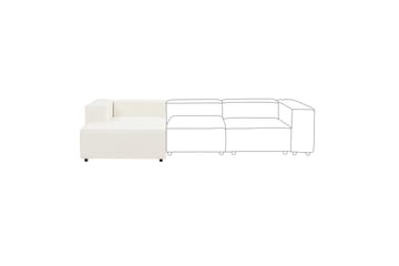 Tunda Schäslong 119 cm Höger - Svart/Vit - Möbler - Fåtölj & stolar - Fåtölj - Liggfåtölj