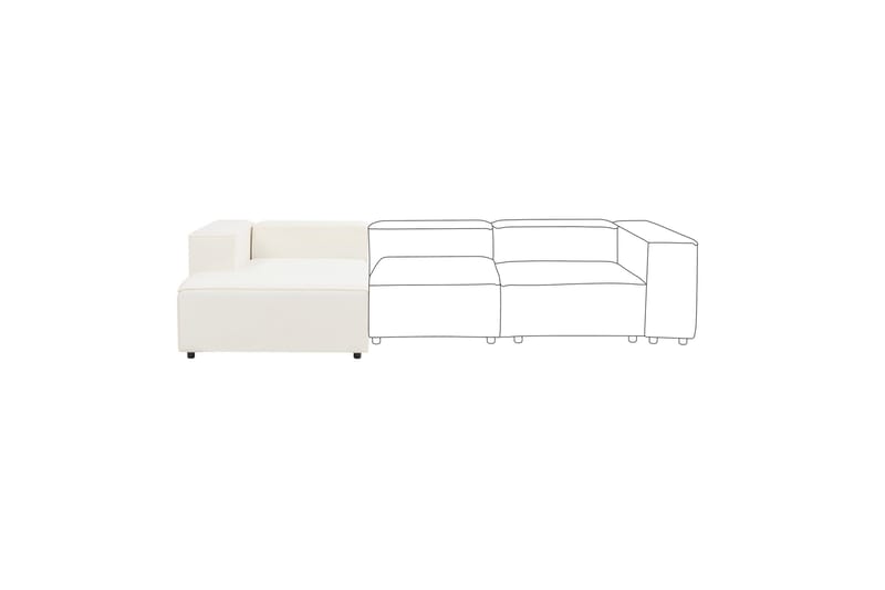 Tunda Schäslong 119 cm Höger - Svart/Vit - Möbler - Fåtölj & stolar - Fåtölj - Liggfåtölj
