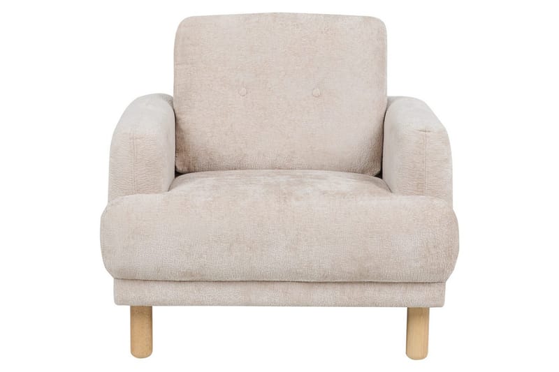 Fåtölj Tuve - Beige, ljust trä/Bouclé - Möbler - Fåtölj & stolar - Fåtölj