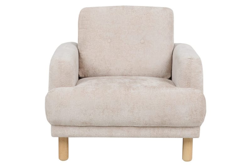 Fåtölj Tuve - Beige, ljust trä/Bouclé - Möbler - Fåtölj & stolar - Fåtölj