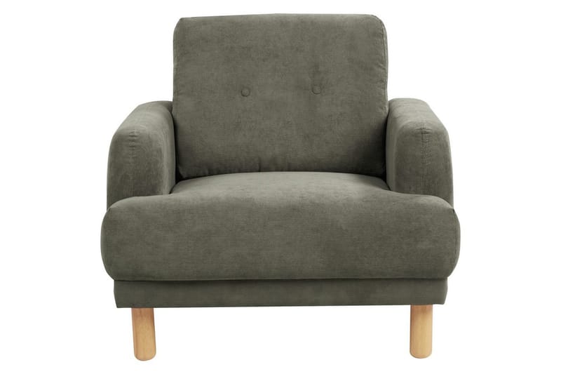 Fåtölj Tuve - Grönt, ljust trä/Manchestertyg - Möbler - Fåtölj & stolar - Fåtölj