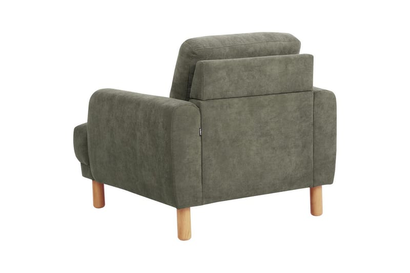 Fåtölj Tuve - Grönt, ljust trä/Manchestertyg - Möbler - Fåtölj & stolar - Fåtölj