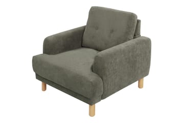 Fåtölj Tuve - Grönt, ljust trä/Manchestertyg - Möbler - Fåtölj & stolar - Fåtölj