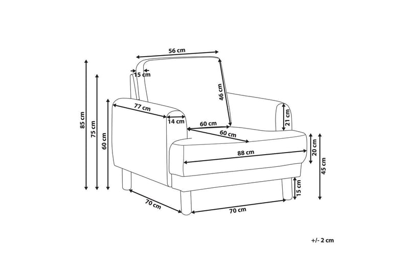 Fåtölj Tuve - Grönt, ljust trä/Manchestertyg - Möbler - Fåtölj & stolar - Fåtölj